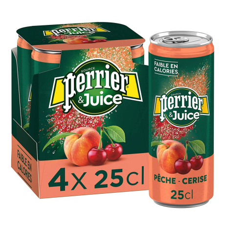 Perrier & Juice 0,25l plech - Broskev & Třešeň