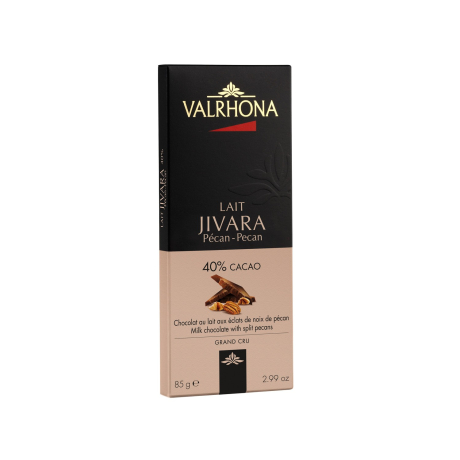 Valrhona JIVARA s kousky pekanových ořechů 40 %, 85 g